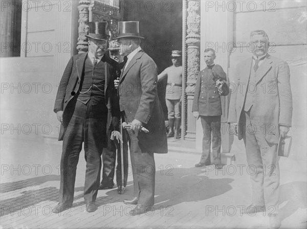 Roosevelt & Minister Morgan, Rio Janeiro, 1913. Creator: Bain News Service.