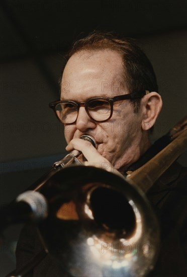 Jimmy Knepper, Jazz Inn Party, Nordwijk, Netherlands, 1989. Creator: Brian Foskett.