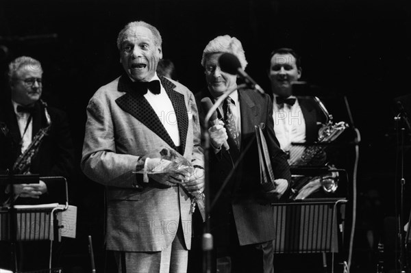 Edmundo Ross and Orchestra, Michael Aspel, 1994. Creator: Brian Foskett.