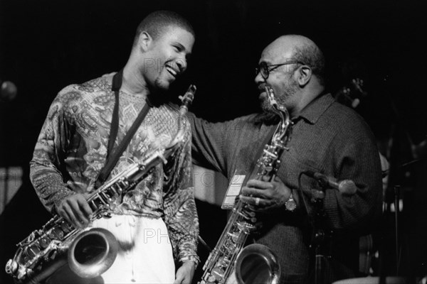 David Sanchez and James Moody, North Sea Jazz Festival, The Hague, the Netherlands, 1998. Creator: Brian Foskett.