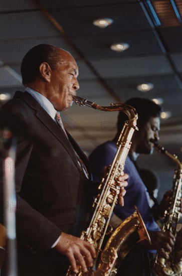 Harold Land, Jazz Inn Party, Nordwijk, Netherlands, 1989. Creator: Brian Foskett.