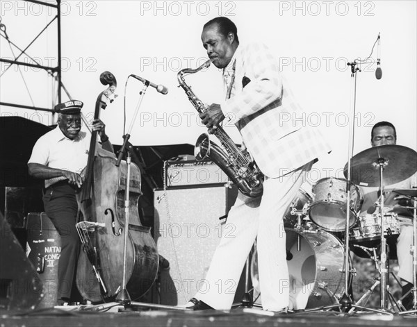 Buddy Tate and Gene Ramey, Capital Radio Jazz Festival, London, 1979. Creator: Brian Foskett.