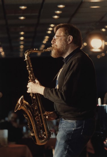 Lew Tabackin, Jazz Inn Party, Nordwijk, Netherlands, 1989. Creator: Brian Foskett.