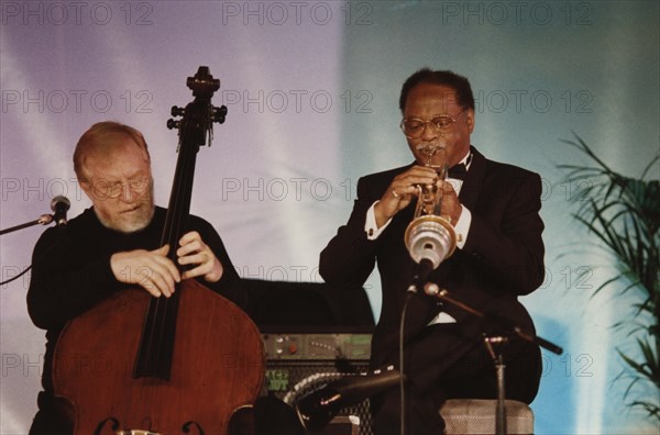 Clark Terry and Red Mitchell, Jazz Inn Party, Nordwijk, Netherlands, 1989. Creator: Brian Foskett.