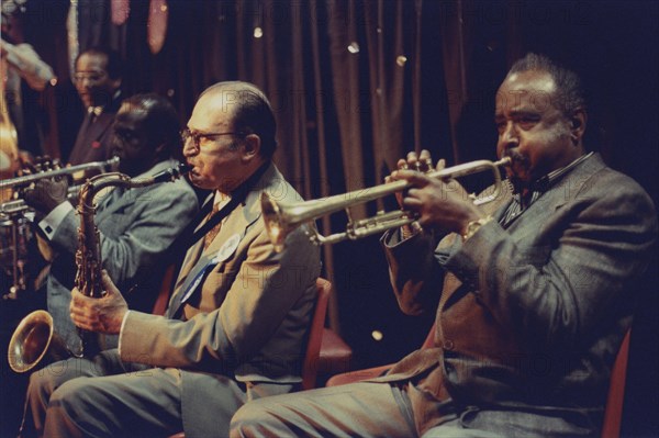 Al Cohn and Harry "Sweets" Edison, Edinburgh Jazz Festival, 1987. Creator: Brian Foskett.