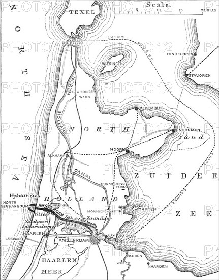 Plan of the Amsterdam Ship Canal, 1870. Creator: Unknown.