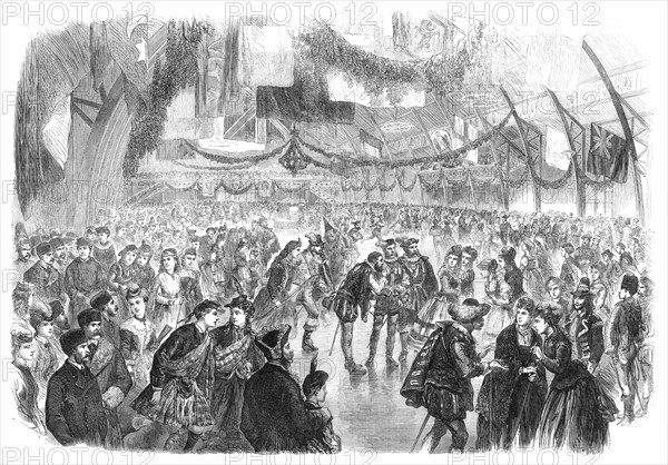 Masquerade at the Skating Rink, Montreal, 1870. Creator: Unknown.