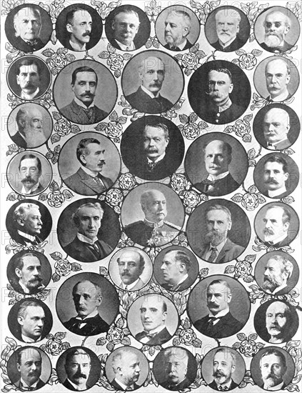 Prominent people who figured in the [King's] Birthday Honours list, 1909. Creator: Unknown.