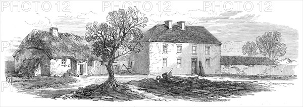 Sketches from Ireland: cabin and farmhouse of Crawford, at Killallon, 1870. Creator: Unknown.