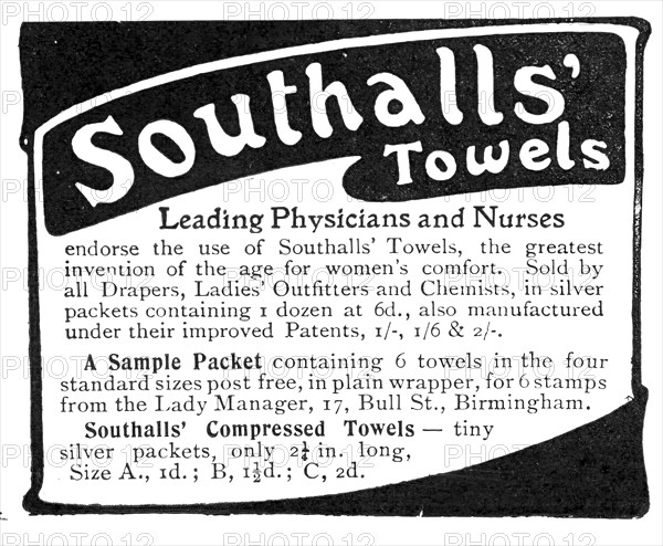 Southalls' Towels, 1909. Creator: Unknown.