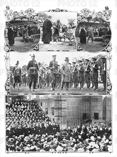 The King at Rugby School, 1909. Creators: Montague Dixon, Graphic Photo Union, World's Graphic Press.