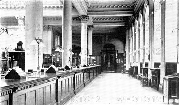 The Manchester and Liverpool District Bank: the front counter, 1909. Creator: Unknown.