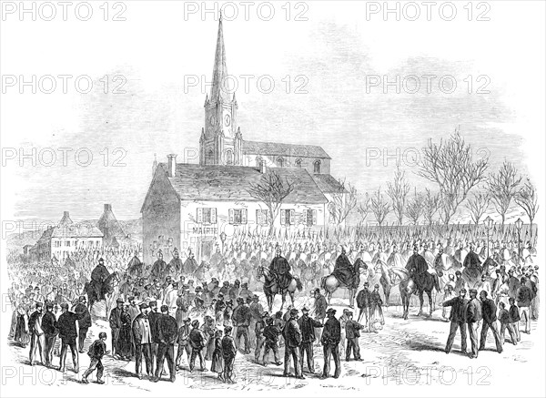 The Strike at the Creuzot Ironworks: arrival of the Lancers, 1870. Creator: Unknown.