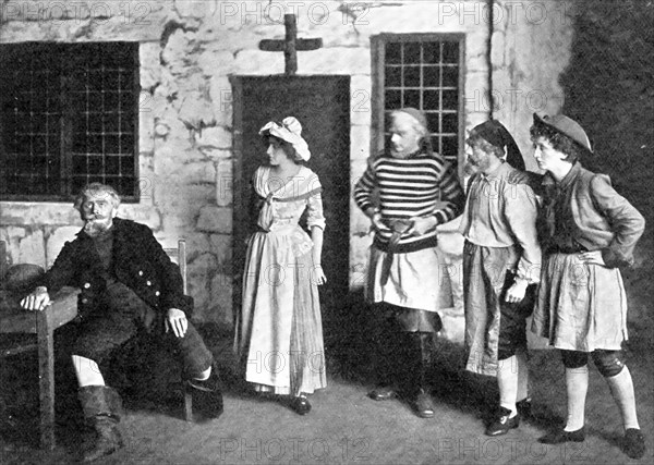 The Command Performance of "The Wreckers": a scene from Miss Ethel Smyth's opera, 1909. Creator: Unknown.