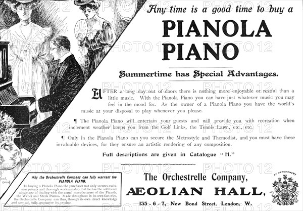 Any time is a good time to buy a Pianola Piano, 1909. Creator: Unknown.