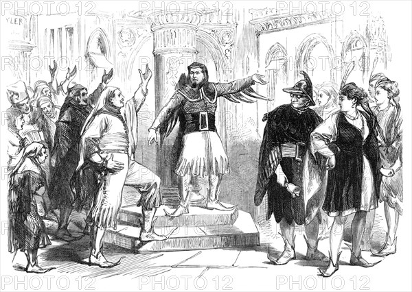 Christmas Pantomimes and Burlesques: scene from "Wat Tyler, at the Gaiety Theatre, 1870. Creator: Unknown.