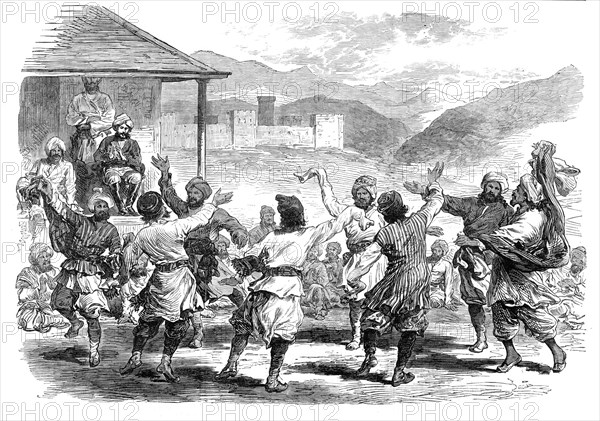 A dance at Gilghit, 1870. Creator: Unknown.