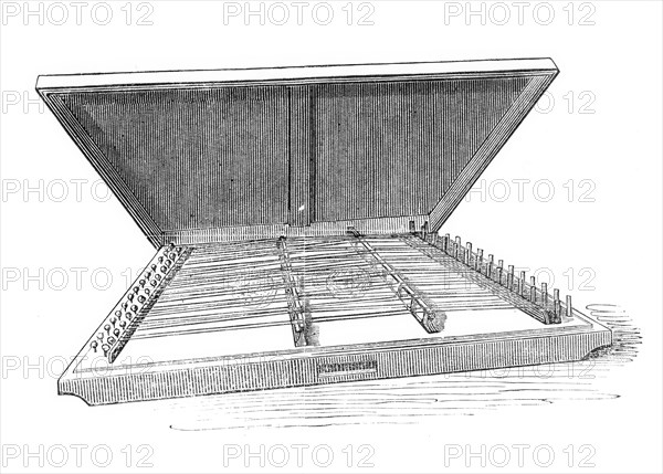 Musical Instruments in the South Kensington Museum: Yang-kin, or Chinese Dulcimer, 1870. Creator: Unknown.