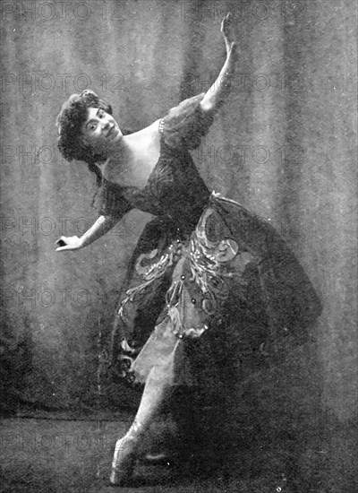 Mlle. Maria Baldina, of the Russian Imperial Ballet, who is appearing at the London Coliseum, 1909. Creator: Bert.