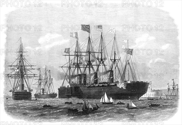 The Great Eastern steam-ship leaving Sheerness with the French Atlantic Cable, 1869. Creator: Unknown.