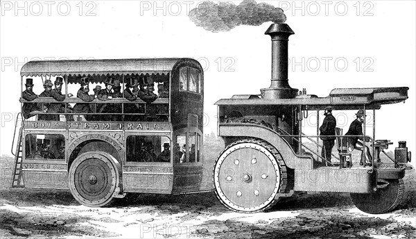 Road steamer and omnibus for the Indian Government, 1871. Creator: Unknown.