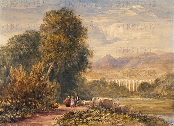 Chirk Aqueduct, 1833. Creator: David Cox the Elder.