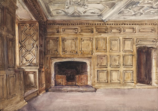 Bed Room, Haddon Hall, 1830-45. Creator: David Cox the Elder.