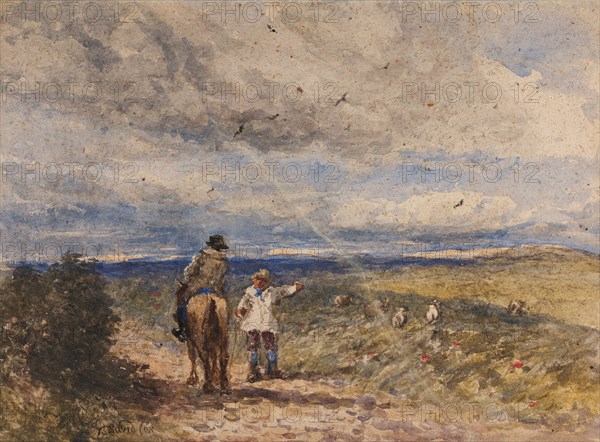 Asking the Way, 1845-55. Creator: David Cox the Elder.