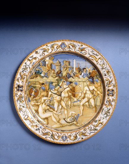 Maiolica Dish, 1580-90. Creator: Workshop of Patanazzi family.