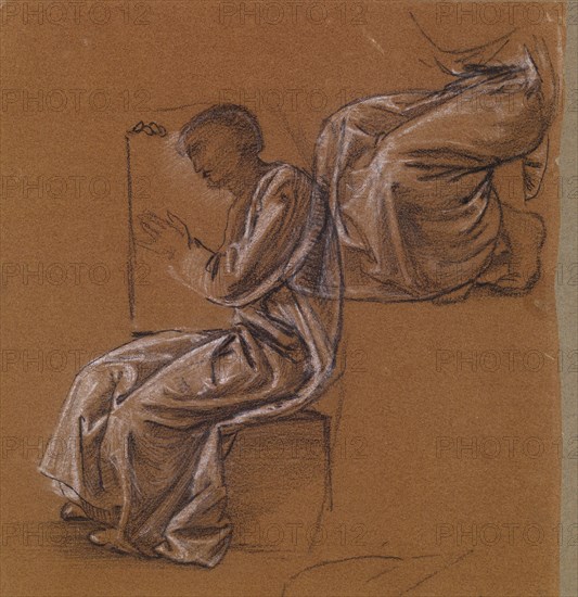 Two Male Figure Studies, 1865-66. Creator: Sir Edward Coley Burne-Jones.