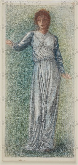 The Garland Weavers - Full-Length Figure Study, 1862-66. Creator: Sir Edward Coley Burne-Jones.