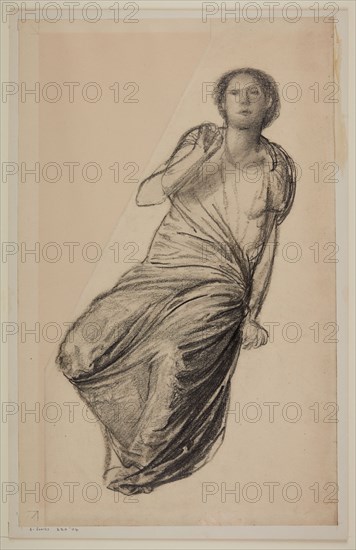 Danae - Drapery Study for Figure of Danae, 1863. Creator: Sir Edward Coley Burne-Jones.