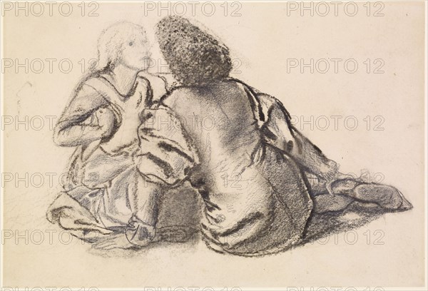 An Idyll - Study, 1862. Creator: Sir Edward Coley Burne-Jones.