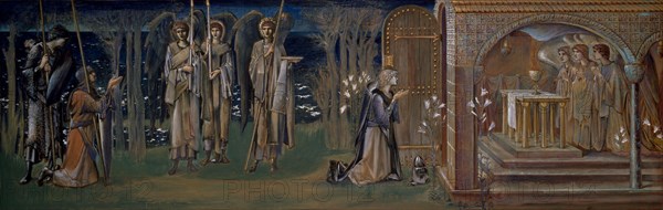 Quest for the Holy Grail - study for The Attainment, 1894. Creator: Sir Edward Coley Burne-Jones.