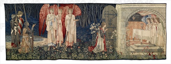 Quest for the Holy Grail Tapestries - Panel 6 - The Attainment; The Vision of the Holy..., 1895-96. Creator: Sir Edward Coley Burne-Jones.