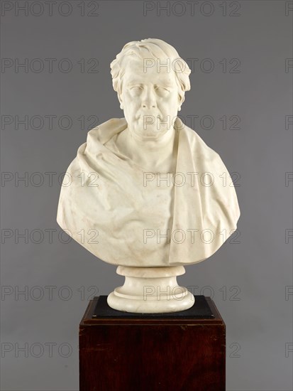 Bust of David Cox (1783-1859), 1860. Creator: Peter Hollins.