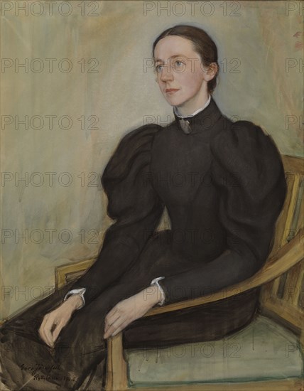 Portrait of Mathilda Wrede, 1896. Creator: Eero Jarnefelt.