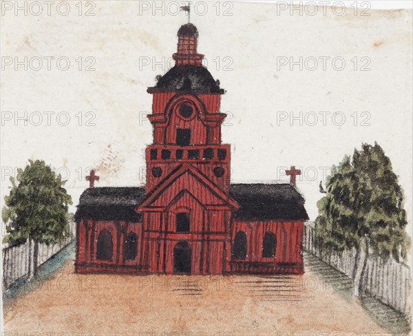 The Red Church, 1830-1835. Creator: Ferdinand von Wright.