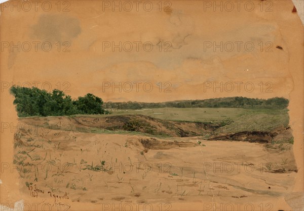 Landscape from Chuguev, 1867. Creator: Il'ya Repin.