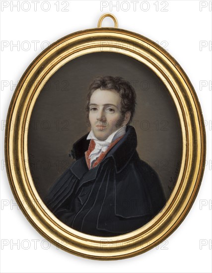 Portrait of a young man, 1822-1863. Creator: Alphonse de Labroue.