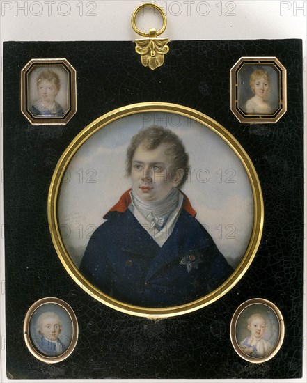 Portrait miniatures, late 18th century. Creator: Leonard A Ornbeck.