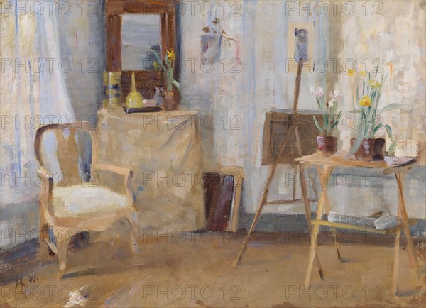 In the Atelier, 1880-1889. Creator: Maria Wiik.