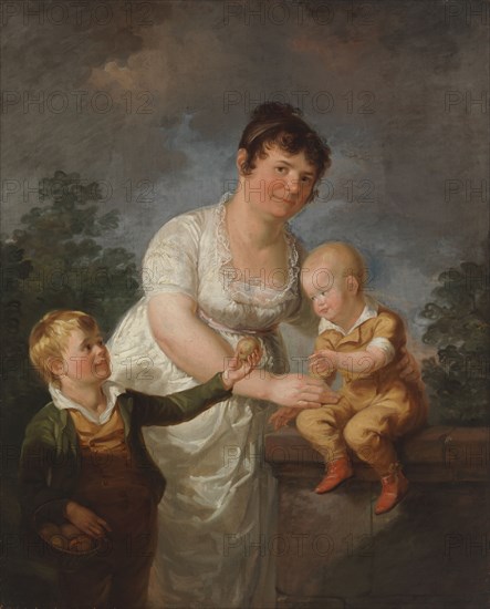 The Artist’s Stepmother Mariana Juliana Lauréus and Her Two Sons, 1806. Creator: Alexander Lauréus.