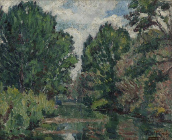 River Landscape, 1910-1929. Creator: Alfred William Finch.