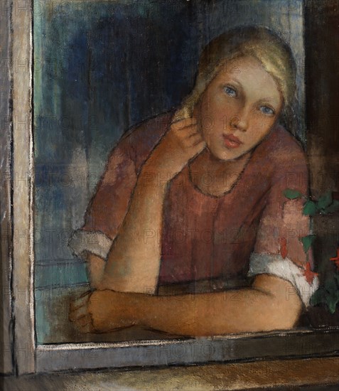 The girl in the window, 1930. Creator: Alvar Cawén.