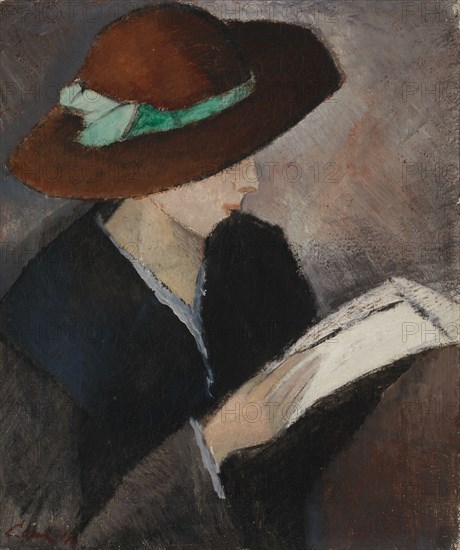 Woman with a hat, 1917. Creator: Alvar Cawén.