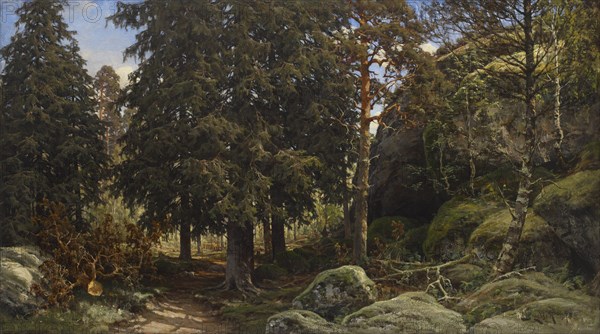 Forest Interior, 1878. Creator: Berndt Lindholm.