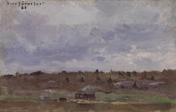 Landscape with Croft, 1886. Creator: Eero Jarnefelt.