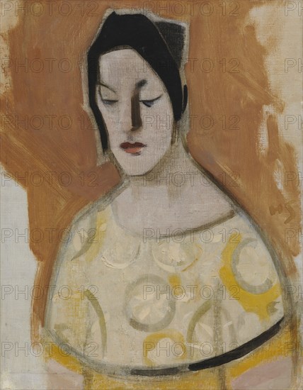 The Fortune-Teller (Woman in Yellow Dress), 1926. Creator: Helene Schjerfbeck.