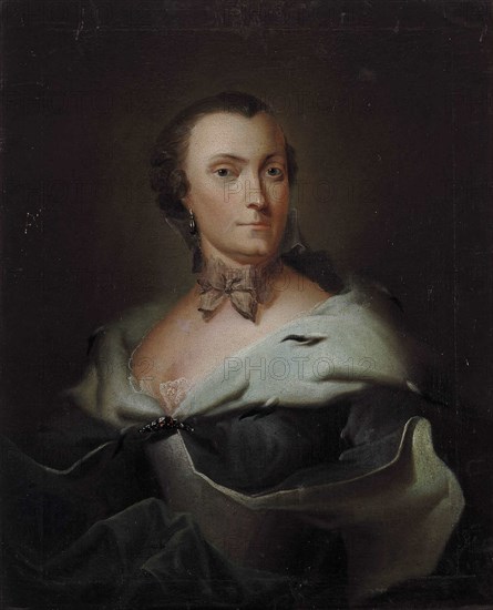 Elisabeth Björman, wife of Samuel Wacklin, vicar of Laihia, 1755. Creator: Isak Wacklin.